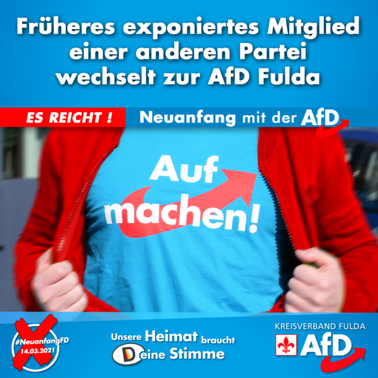 Früheres exponiertes Mitglied einer Partei aus Fulda tritt vor ...